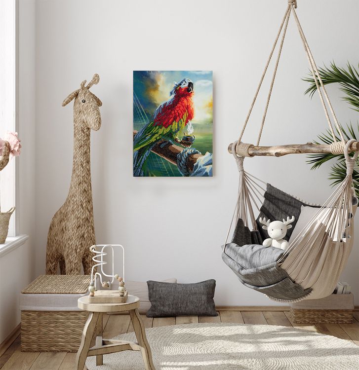 Алмазная вышивка «Попугай Флинта» — картинка 4