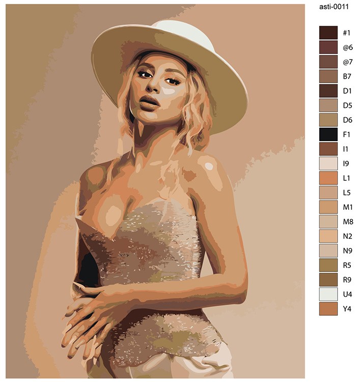 Картина по номерам «Российская певица Анна Асти Anna Asti 11» — картинка 2