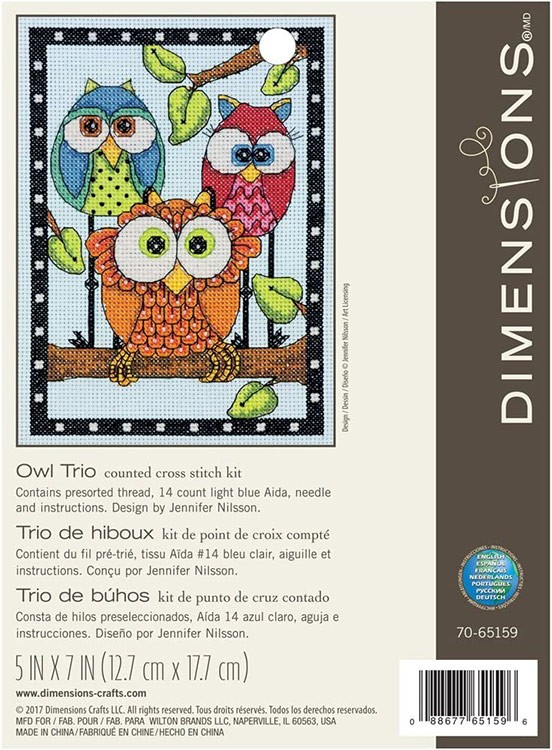 Набор для вышивания «Трио сов » — картинка 6