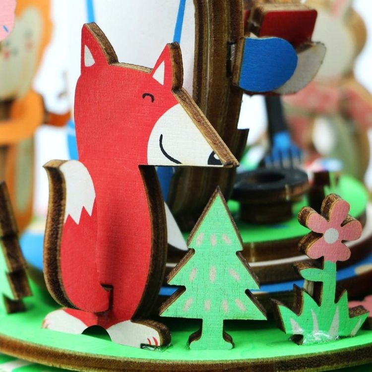 Деревянный 3D конструктор - музыкальная шкатулка «Лесной концерт», Robotime — картинка 2