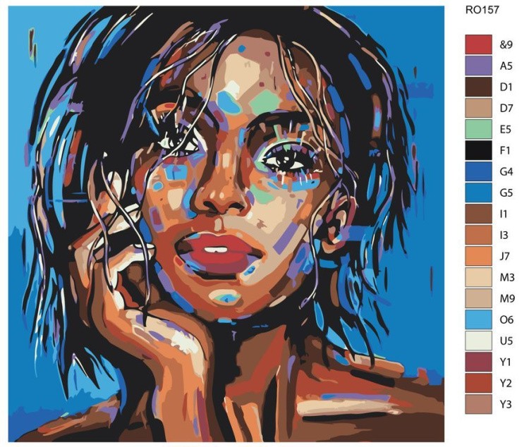 Картина по номерам «Портрет девушки» — картинка 2