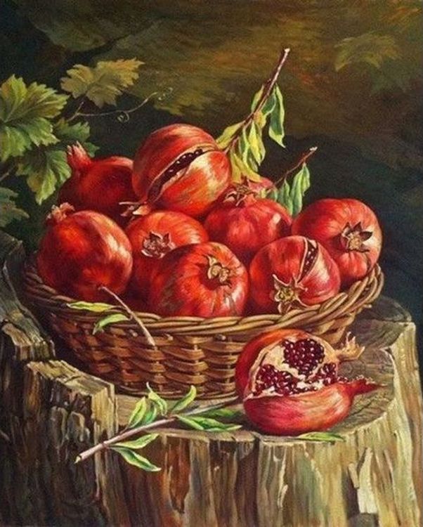 Картина по номерам «Корзина гранат» — картинка 2