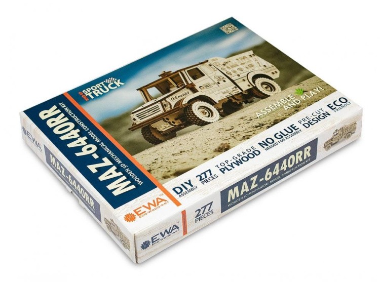 Конструктор из дерева «МАЗ-6440RR», Eco Wood Art — картинка 5