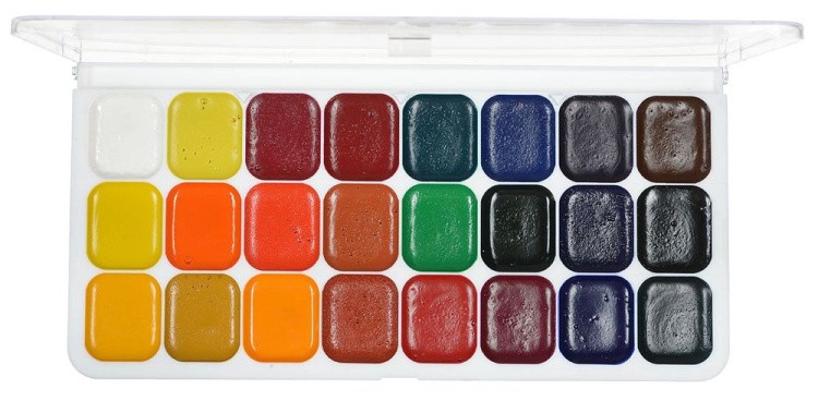 Краски акварельные художественные Луч «Люкс», 24 цв., на гуммиарабике — картинка 2