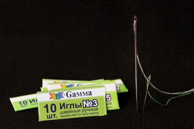 Иглы для шитья ручные №3 швейные 10 шт., Gamma — картинка 3