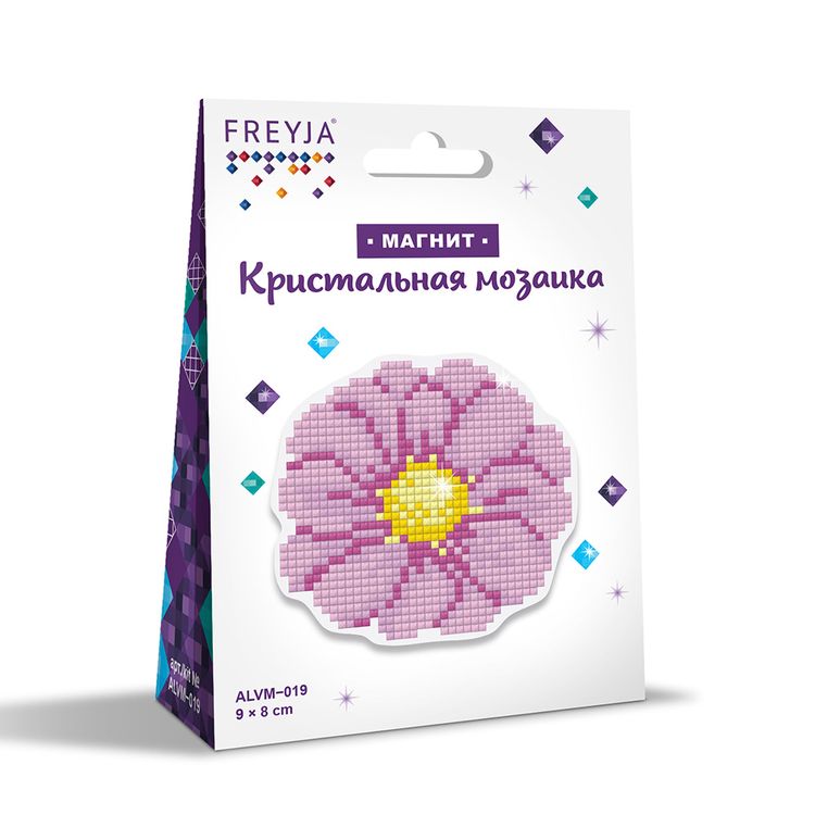 Алмазная вышивка магнит «Цветочек» — картинка 2