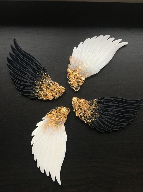 Силиконовый молд - Крылья с рельефом, 16х10 см — картинка 3