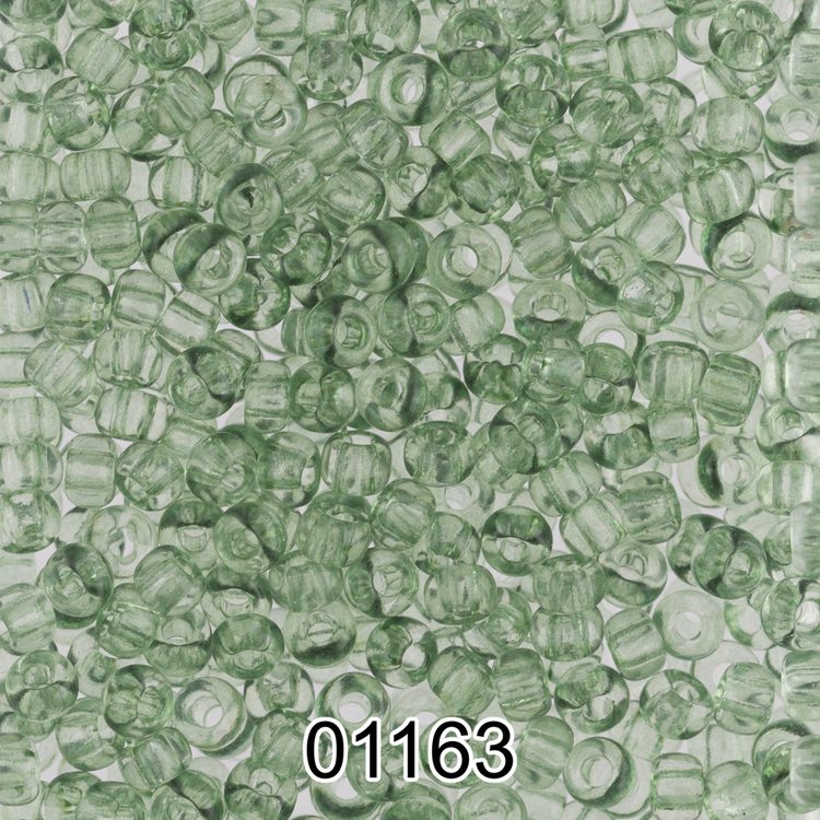 Бисер Чехия круглый 5 10/0, 2,3 мм, 500 г, цвет: 01163 темно-зеленый