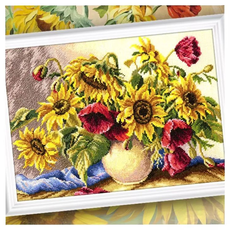 Набор для вышивания «Маки и подсолнухи», РТО — картинка 2