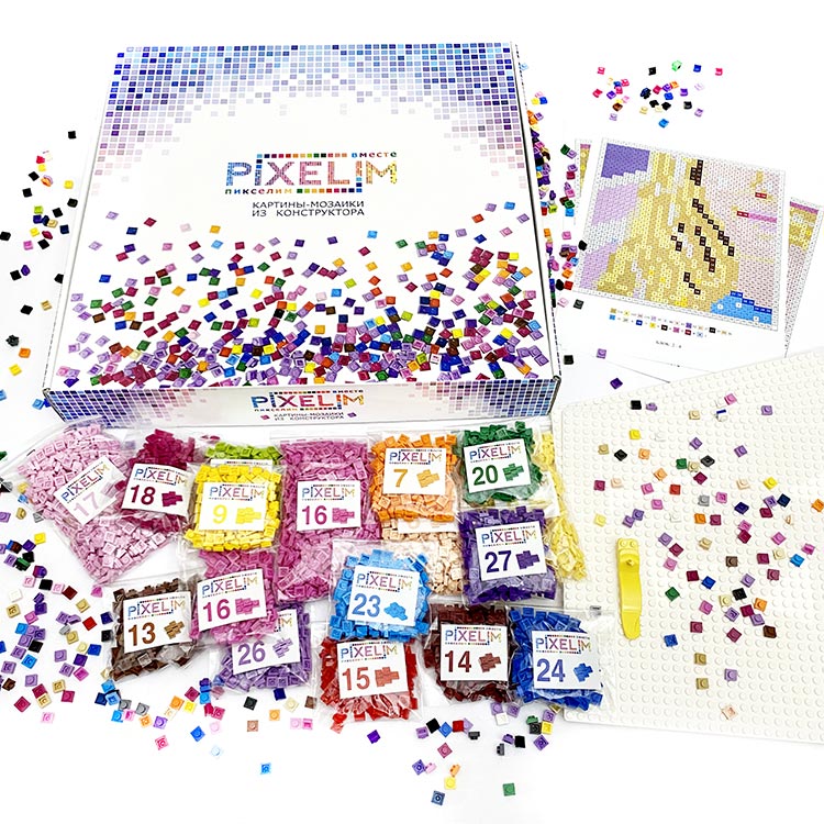 Картина-мозаика из конструктора PIXELIM «Радужный орел» — картинка 5