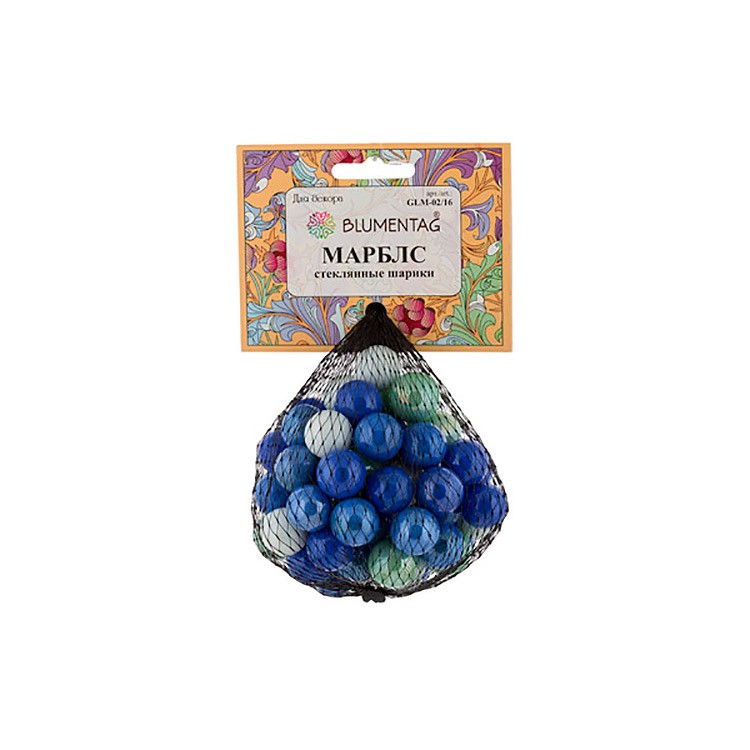 Стеклянные шарики марблс №05 ассорти GLM-02/16, 16 мм, 6 шт. по 340 г, Blumentag — картинка 3