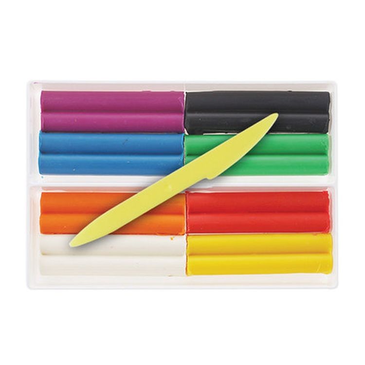 Пластилин восковой Луч «Фантазия», 8 цветов, 120 г, со стеком — картинка 2