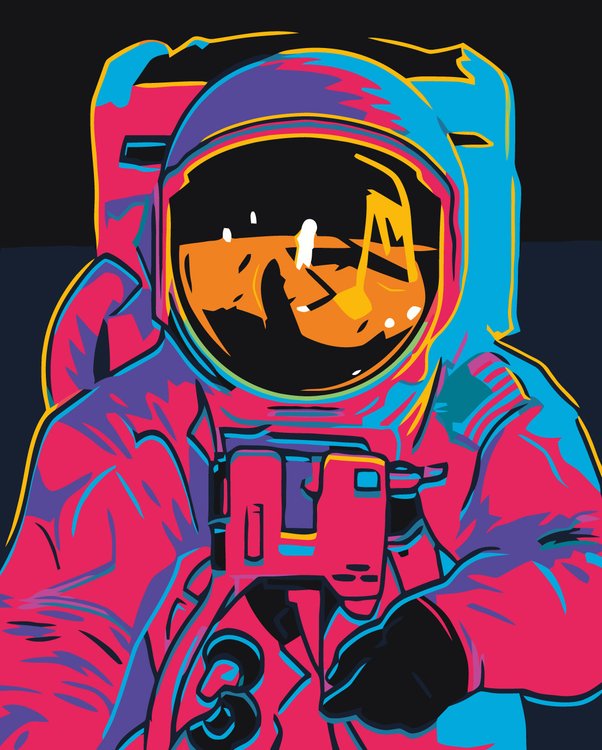 Картина по номерам «Космонавт»