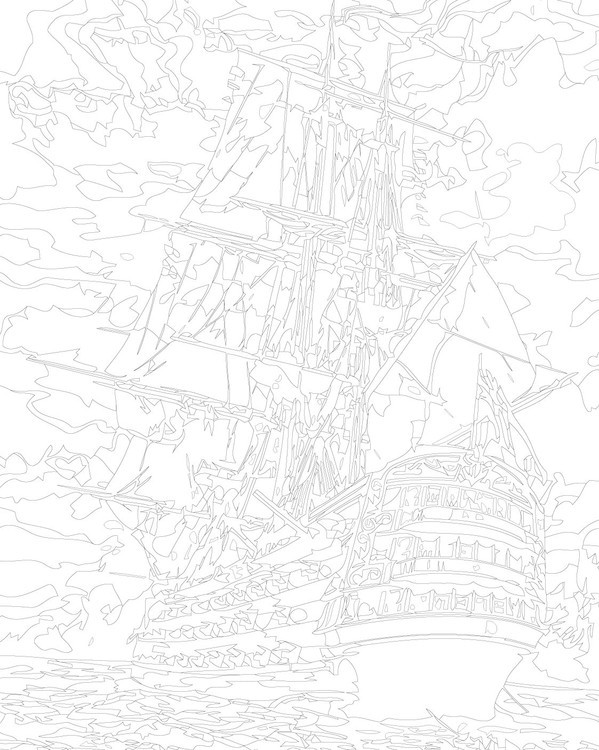 Картина по номерам «Бригантина» — картинка 3