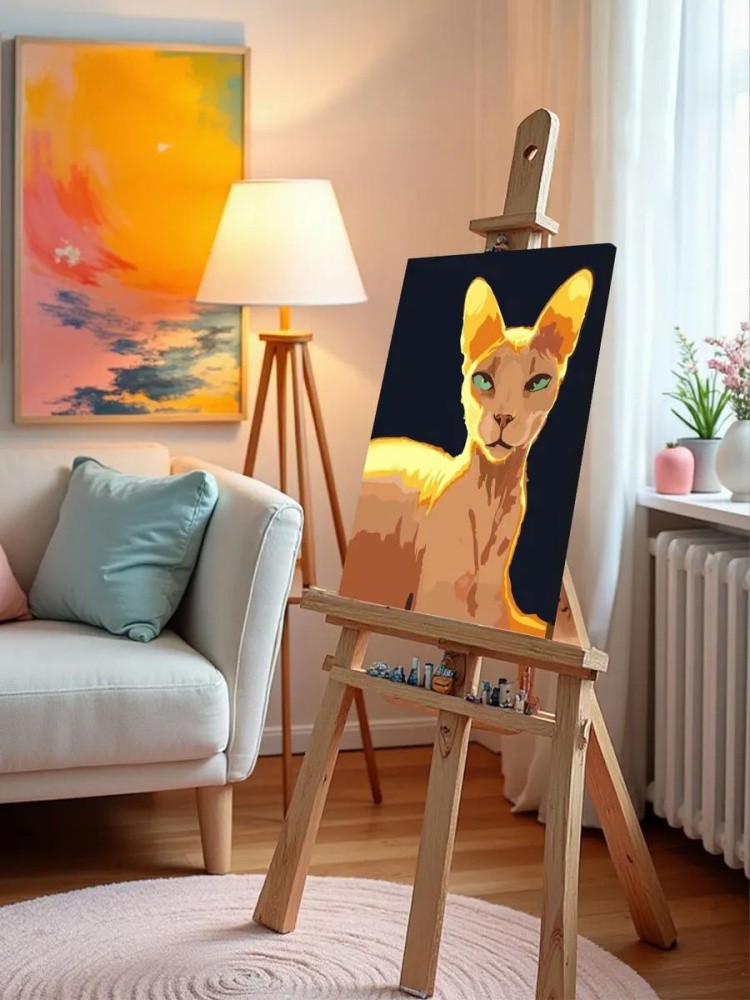 Картина по номерам «Кошка-сфинкс» — картинка 9