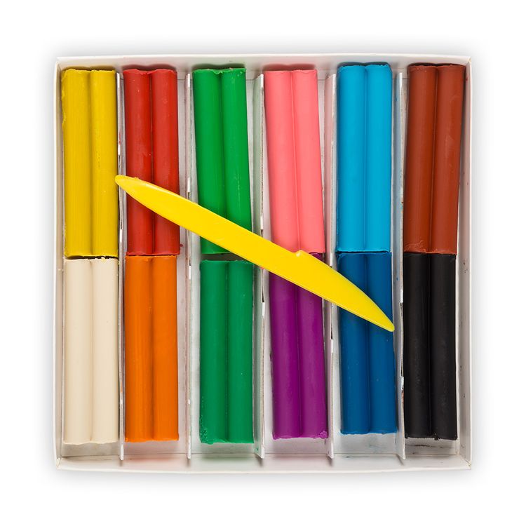 Пластилин восковой KANZY KNY-300708, 12 цветов — картинка 2