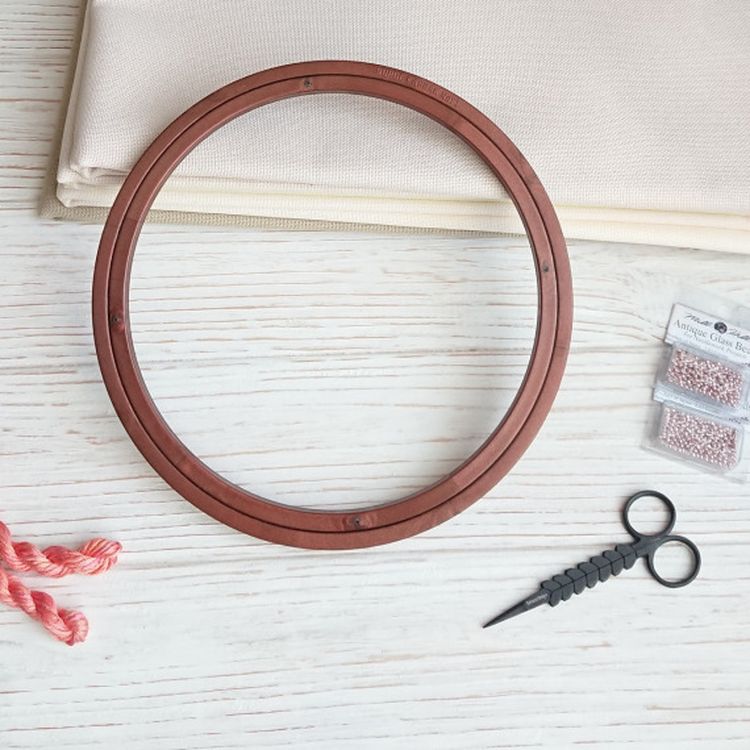 Пяльцы пластиковые без винта, диаметр 26,4 см, h=8 — картинка 3