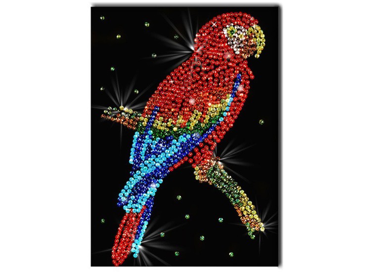 Мозаика из пайеток «Попугай какаду»