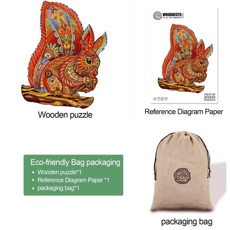 Деревянные пазлы «Лесная Белка M», Woodbests — картинка 5