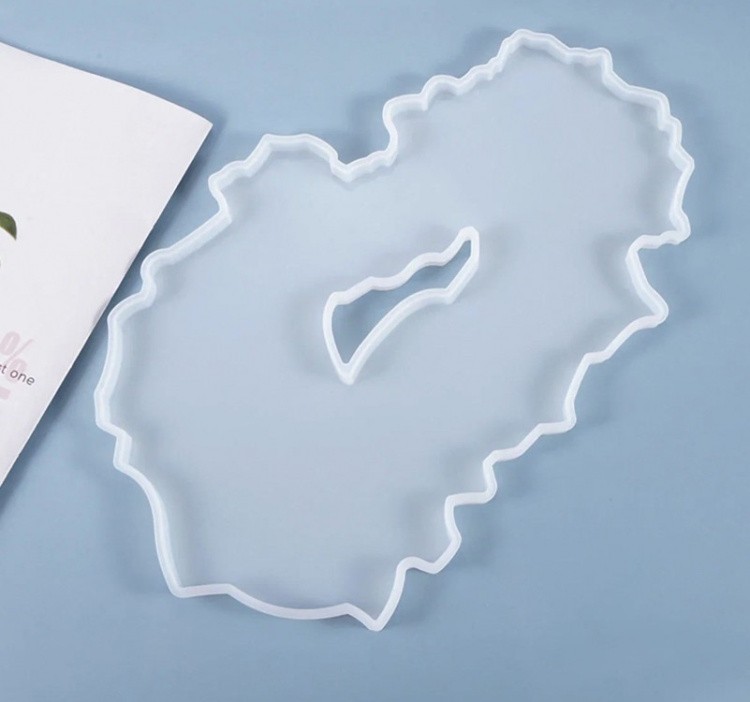 Силиконовый молд - Поднос жеода №6, 35x23см — картинка 6