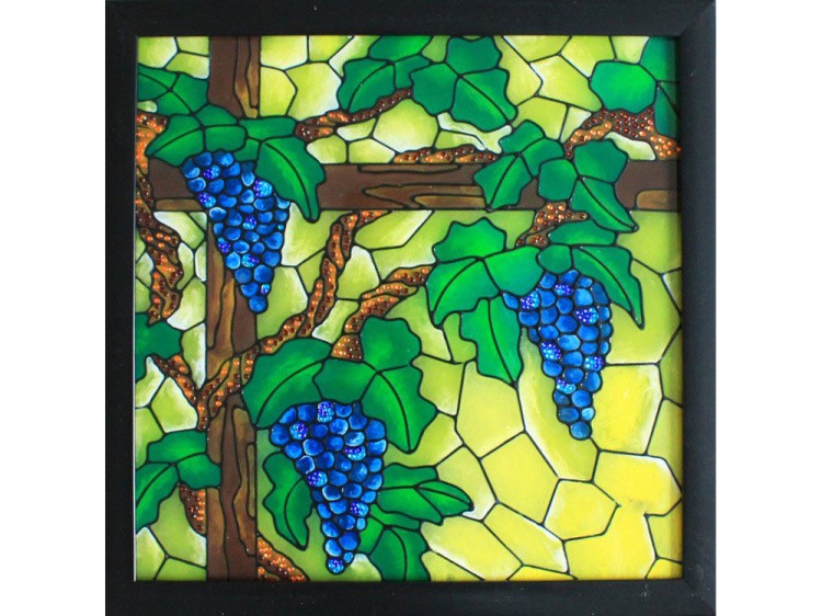 Витраж-раскраска «Виноградная лоза»