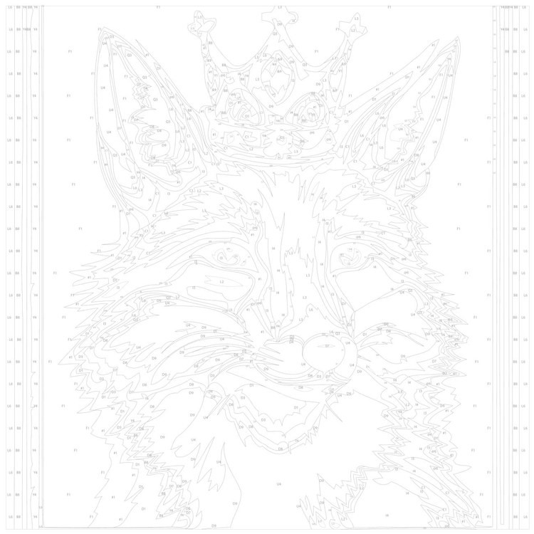 Картина по номерам «Королевский лис» — картинка 3