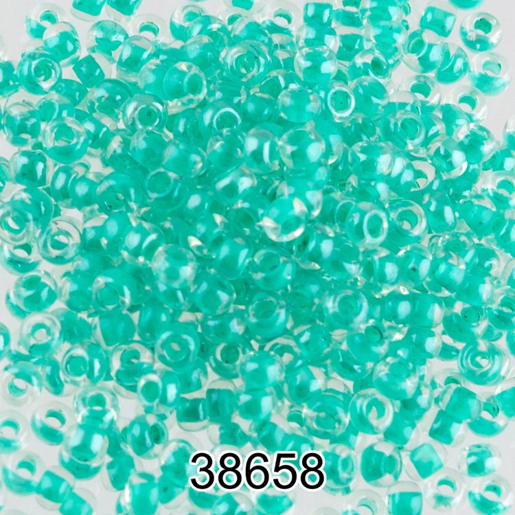 Бисер Чехия круглый 5 10/0, 2,3 мм, 500 г, цвет: 38658 зеленый