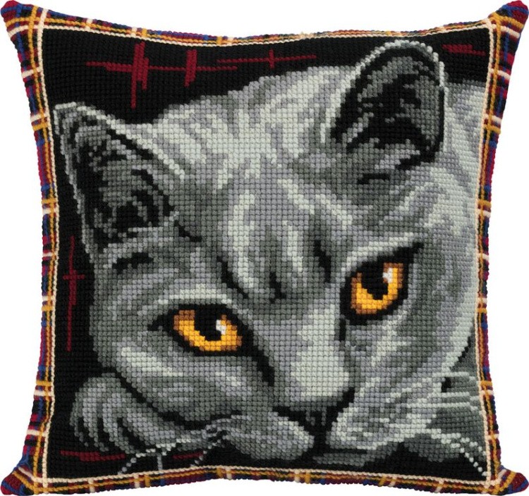 Набор для вышивания «Подушка. Британская кошка»