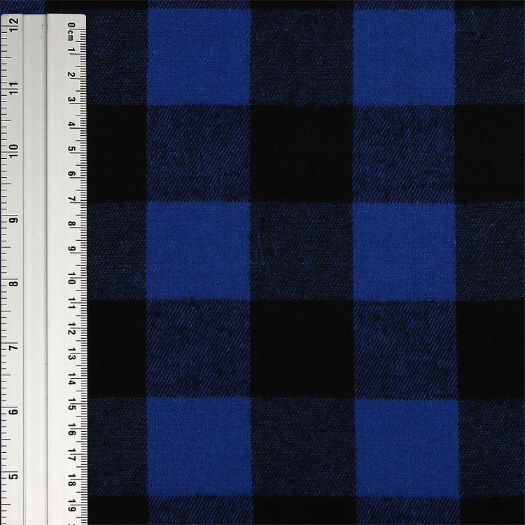 Ткань рубашечная фланель, 5 м x 150 см, 150 г/м², цвет: синий, TBY — картинка 2