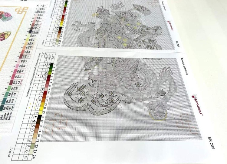 Рисунок на канве «Танец с драконом» — картинка 4