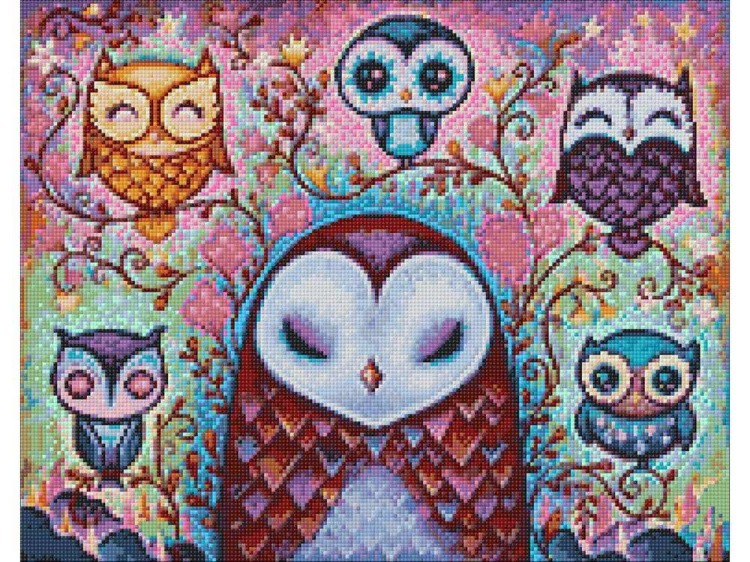 Алмазная вышивка «Совята» — картинка 3