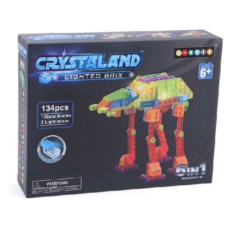 Светящийся конструктор CRYSTALAND «Шагающий луноход 6 в 1» — картинка 2