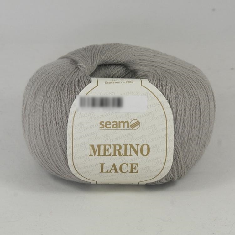 Пряжа SEAM MERINO LACE (06), светлый пепел, 5 шт. по 50 г — картинка 2