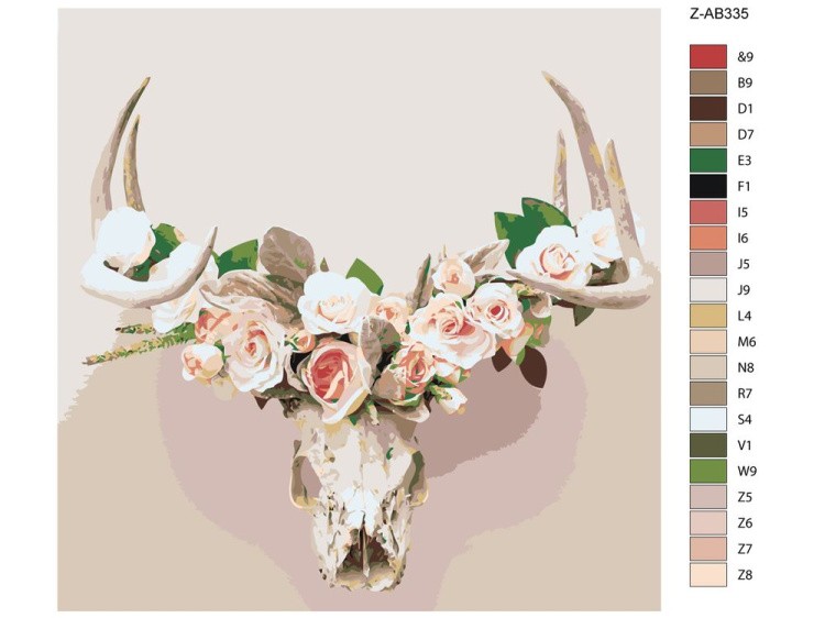 Картина по номерам «Череп» — картинка 2