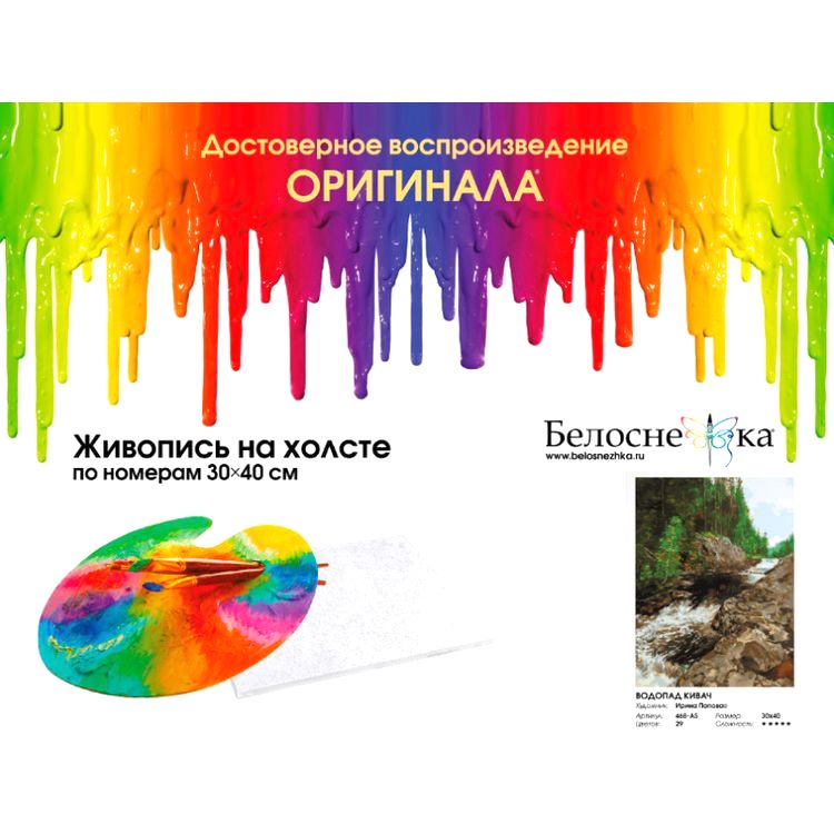 Картина по номерам «Водопад Кивач» — картинка 4