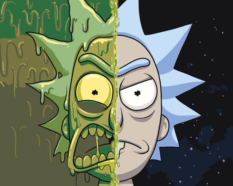 Картина по номерам «Рик и Морти Rick and Morty: Раздвоение»