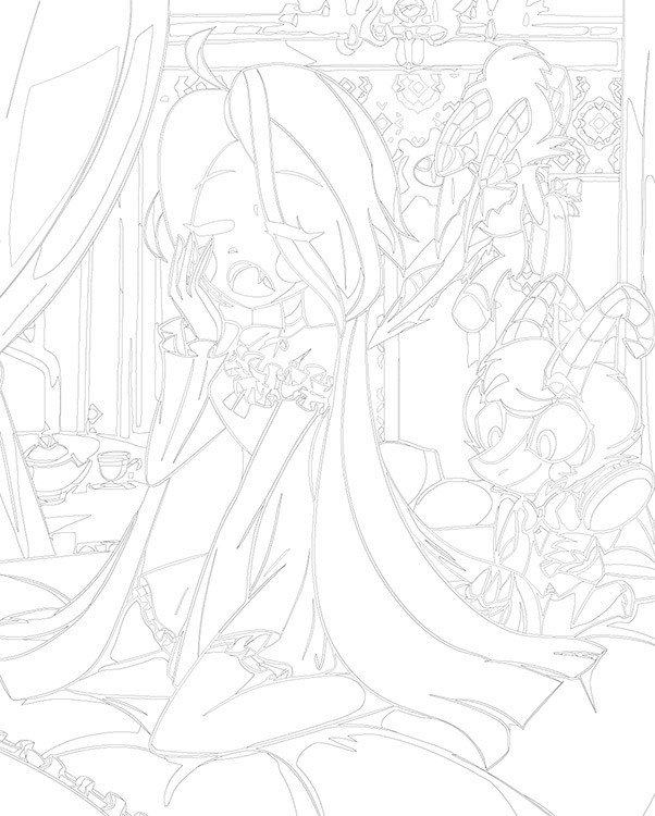 Картина по номерам «Отель Хазбин (Харбин): Чарли, Раззл» — картинка 3