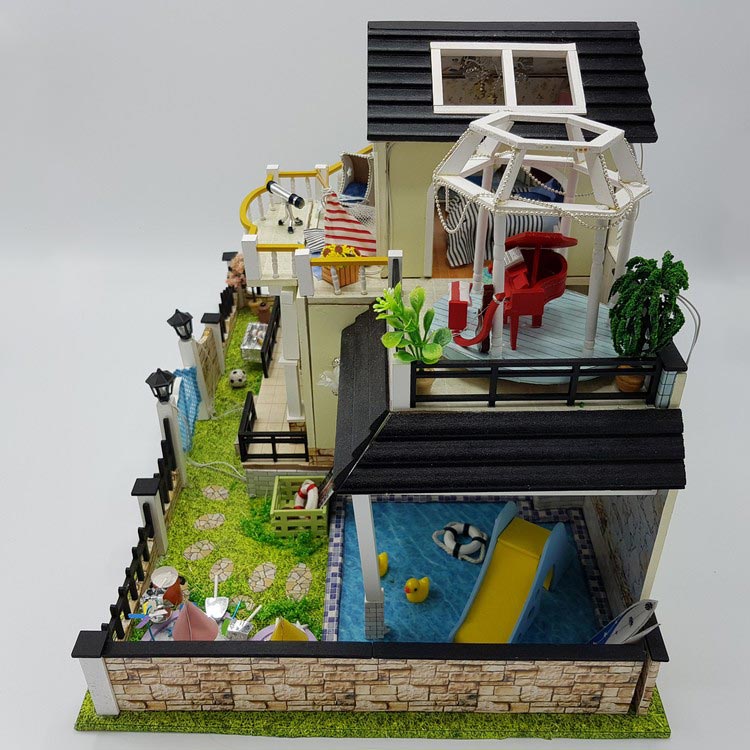 Набор для создания миниатюры (румбокс) «Дом с бассейном» — картинка 6