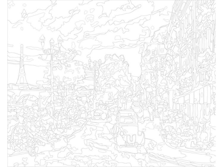 Картина по номерам «Городская улица» — картинка 3