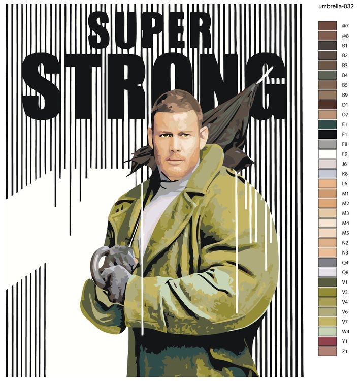 Картина по номерам «Академия Амбрелла: Лютер Харгривз - Том Хоппер» — картинка 2