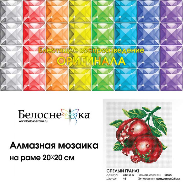 Алмазная вышивка «Спелый гранат» — картинка 4