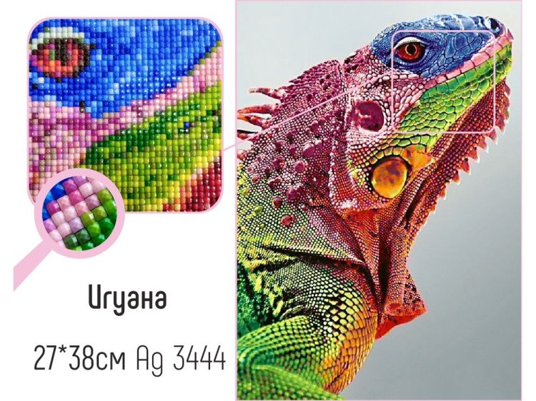 Алмазная вышивка «Игуана» — картинка 3