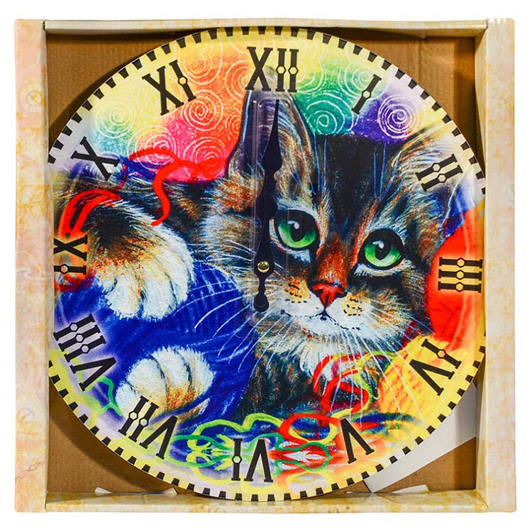 Часы настенные «Котик с клубочками» — картинка 2