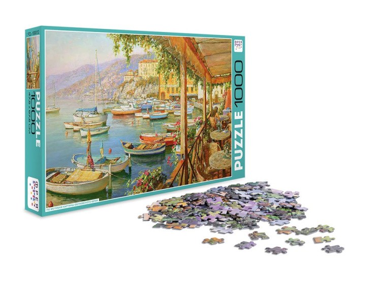 Пазлы «Завтрак в кафе у причала» — картинка 4