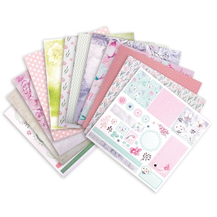 Бумага для скрапбукинга 30х30 см «Нежность природы», 12 дизайнов — картинка 6