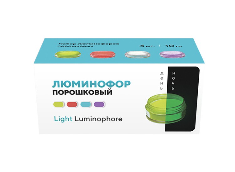 Набор люминофоров для эпоксидной смолы 4x10 г, Artline Light Luminophore
