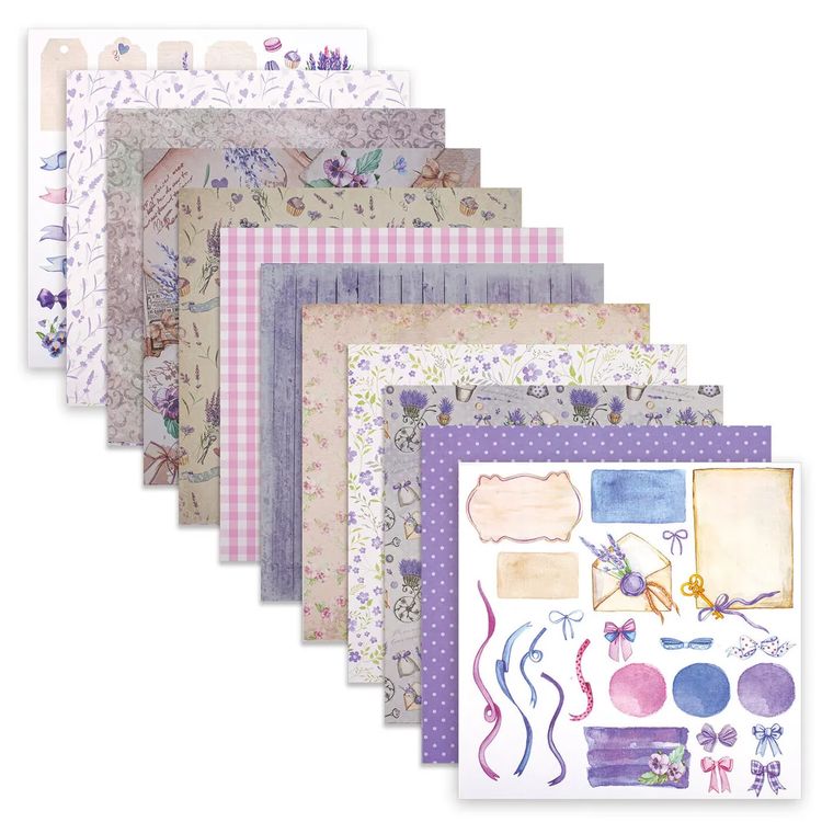 Бумага для скрапбукинга 30х30 см «Прованс», 12 дизайнов — картинка 2