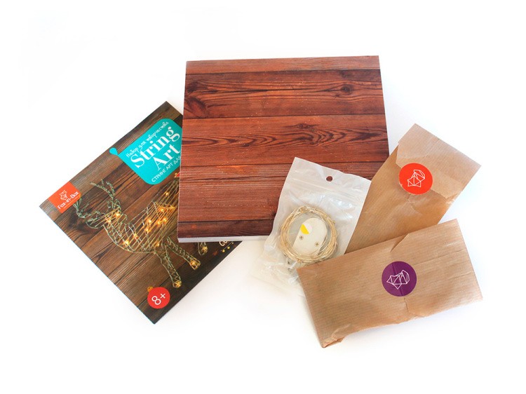 Набор для творчества STRING ART «Олень» (с гирляндой) — картинка 5