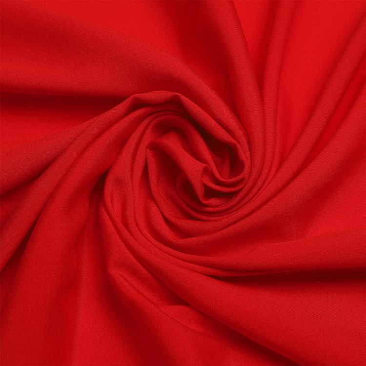 Ткань Штапель, матовая, 5 м, ширина 145 см, 110 г/м2, цвет: 12 красный, TBY
