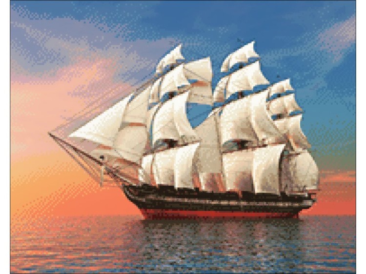 Алмазная вышивка «Фрегат» — картинка 2